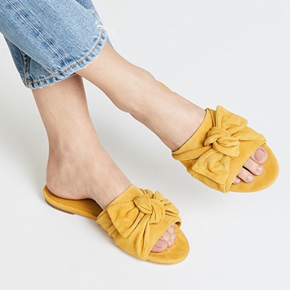 SOLD New Tory Burch Annabelle Bow Slides Sandals - Picture 1 of 6